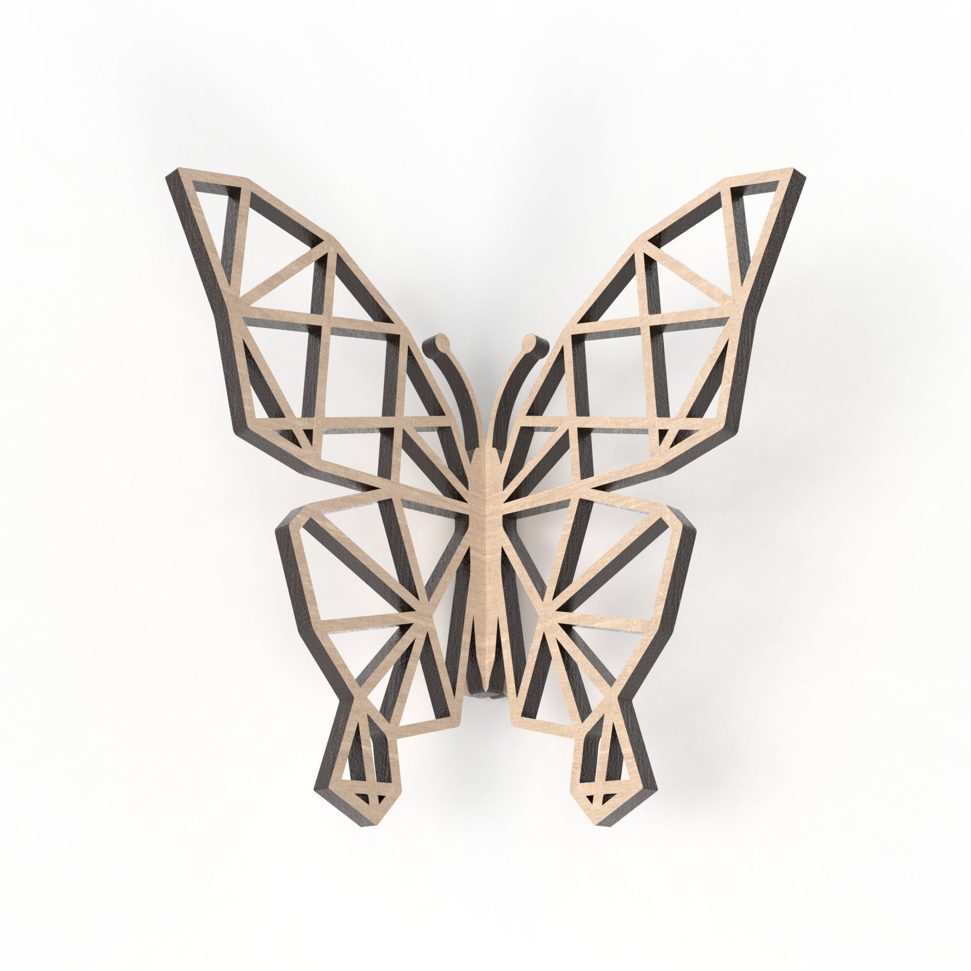 A slot together 3D butterfly made from our laser cutting files and available for digital download. Available in 3 sizes: 10cm, 15cm, and 20cm wide.