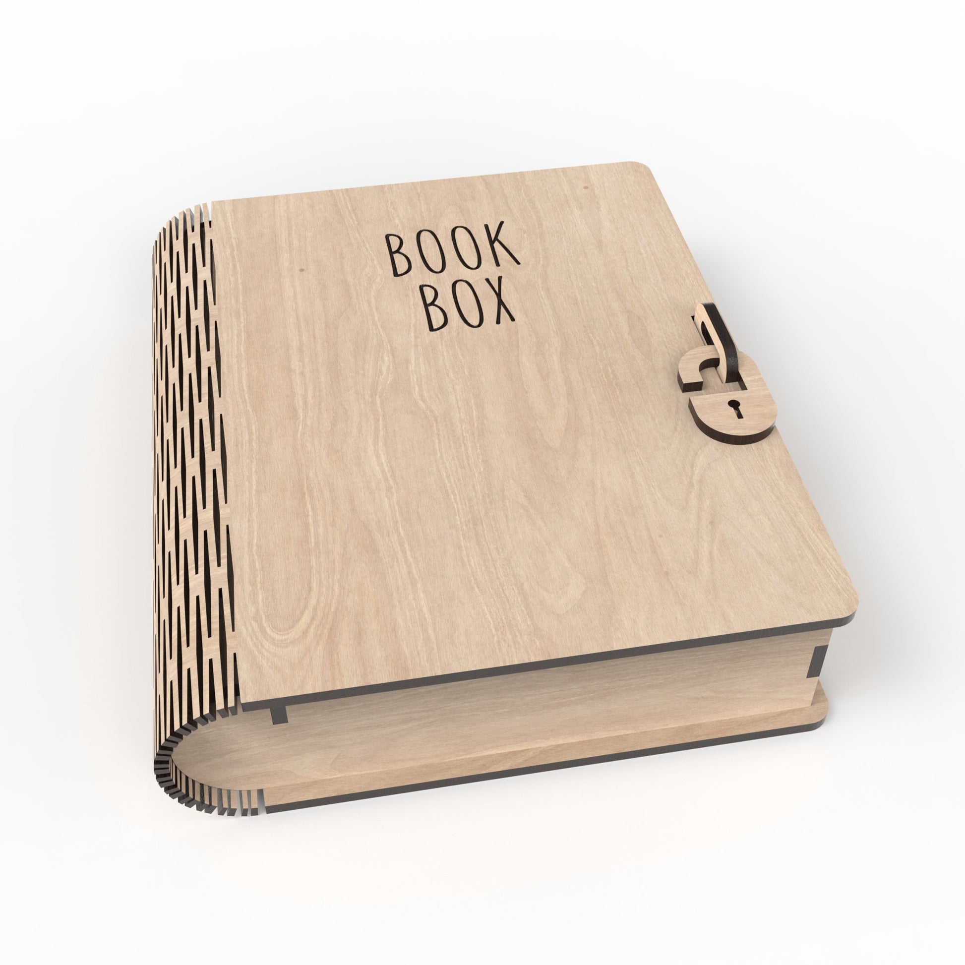 A book box made from our laser cutting files and available for digital download. Designed for organizing and storing A5 and A4 paperwork and items.