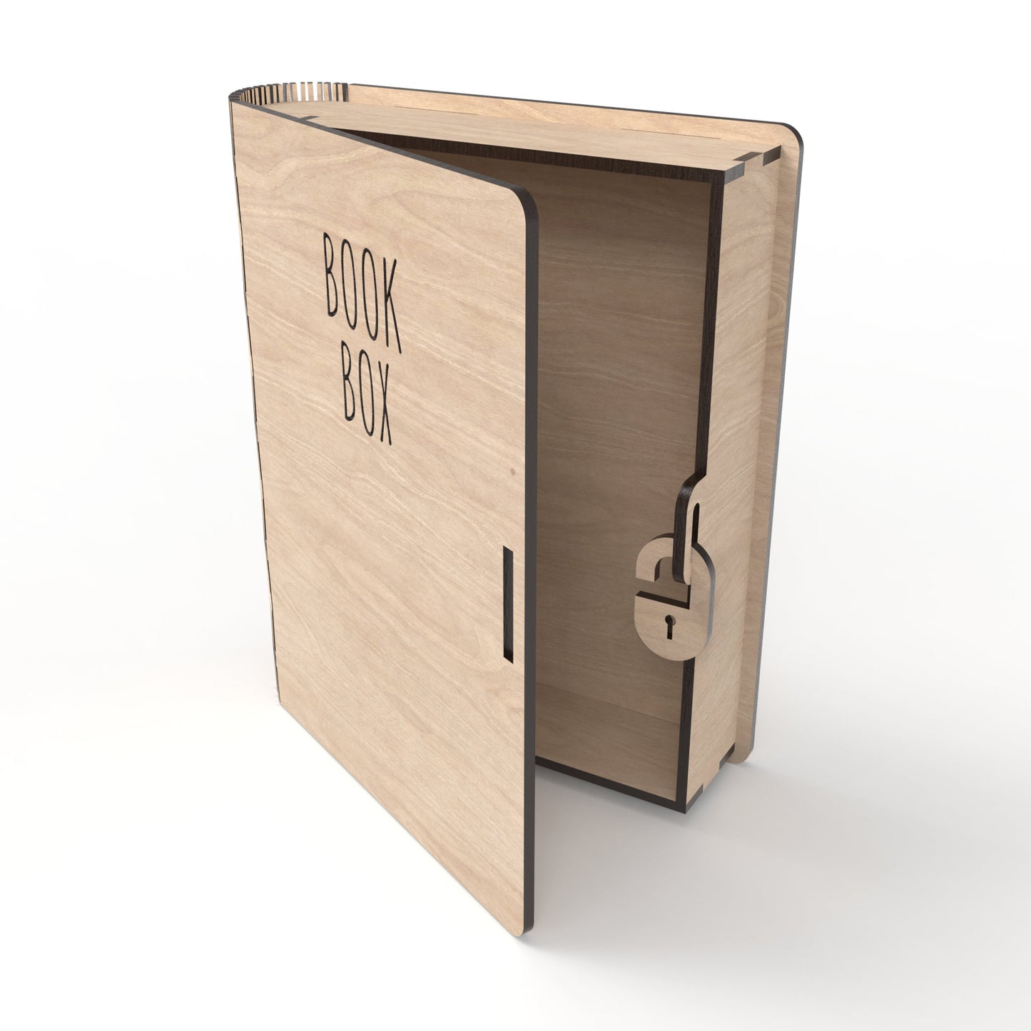 A book box made from our laser cutting files and available for digital download. Designed for organizing and storing A5 and A4 paperwork and items.