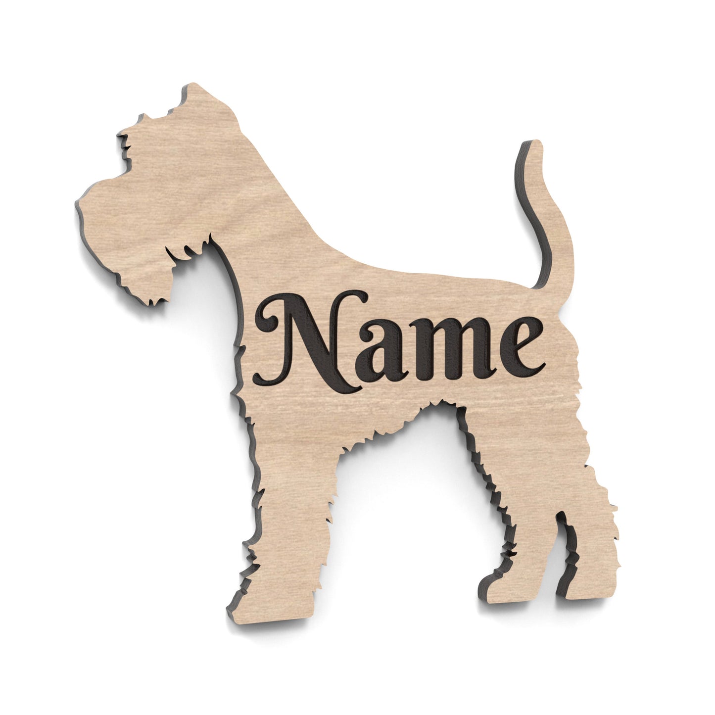 A personalised dog silhouette shape made from our laser cutting files and available for digital download. This bundle includes 80 different dog breeds, Perfect for dog lovers and craft enthusiasts.