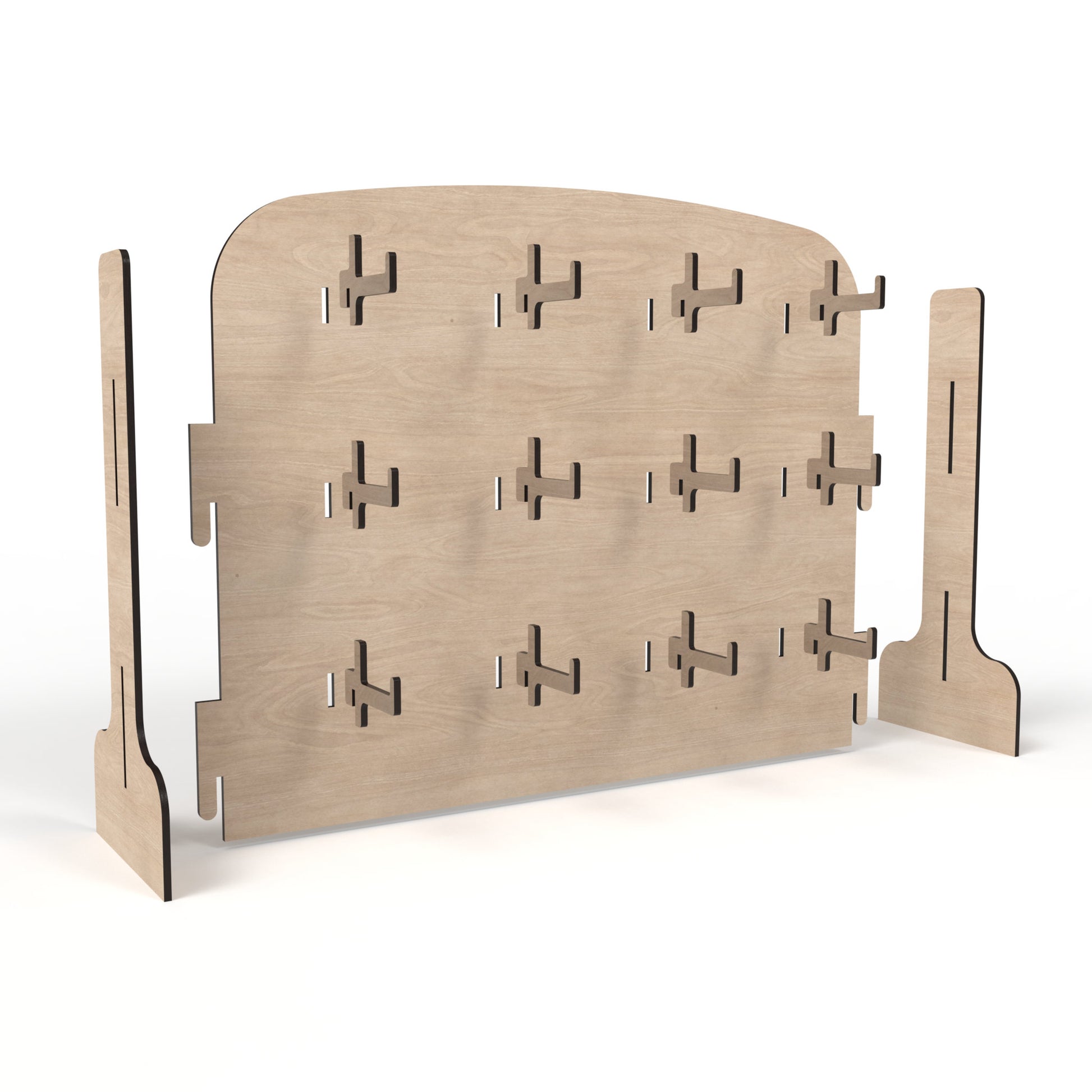 Exploded view of our medium donut stand made from our laser cutting files and available for digital download. Holds 12 donuts and is Ideal for birthdays, weddings, and other events.