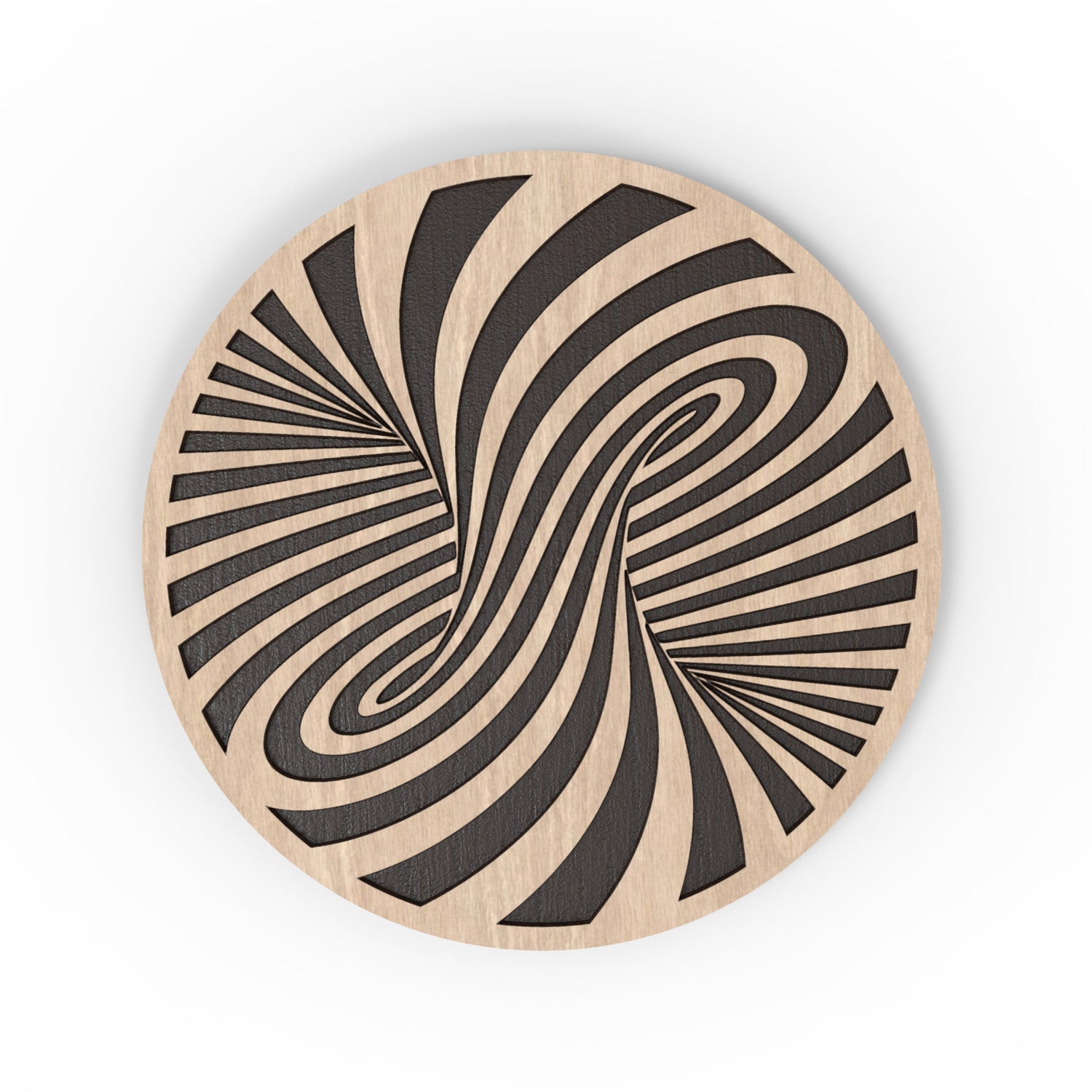 Wooden Illusion Coaster Free Laser Cutting Files.