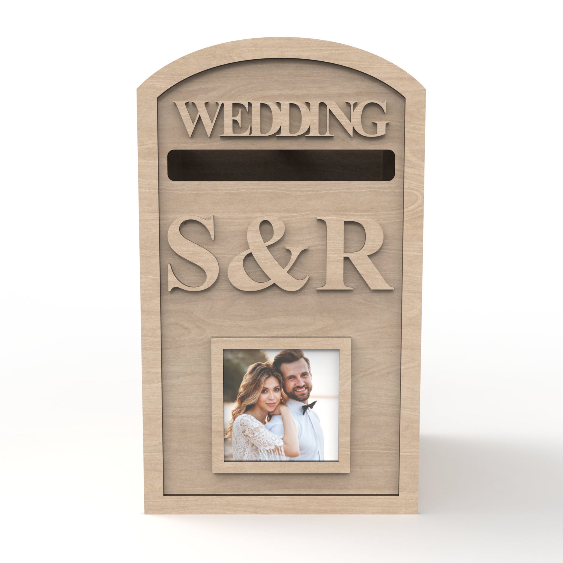 Birthday, Events & Wedding Card Post Box made from our laser cutting files and available for digital download. Ideal for weddings, birthdays, Christmas, and corporate gatherings, these versatile post boxes suit any occasion.