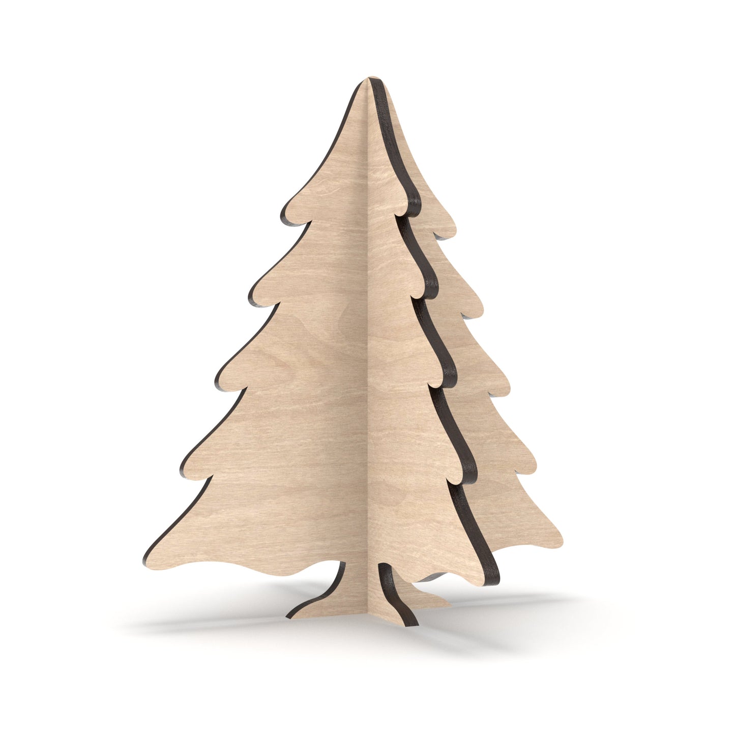 A slot together Snowy Christmas Trees made from our laser cutting files and available as a digital download. 3 sizes available: 10cm, 15cm, and 20cm high.