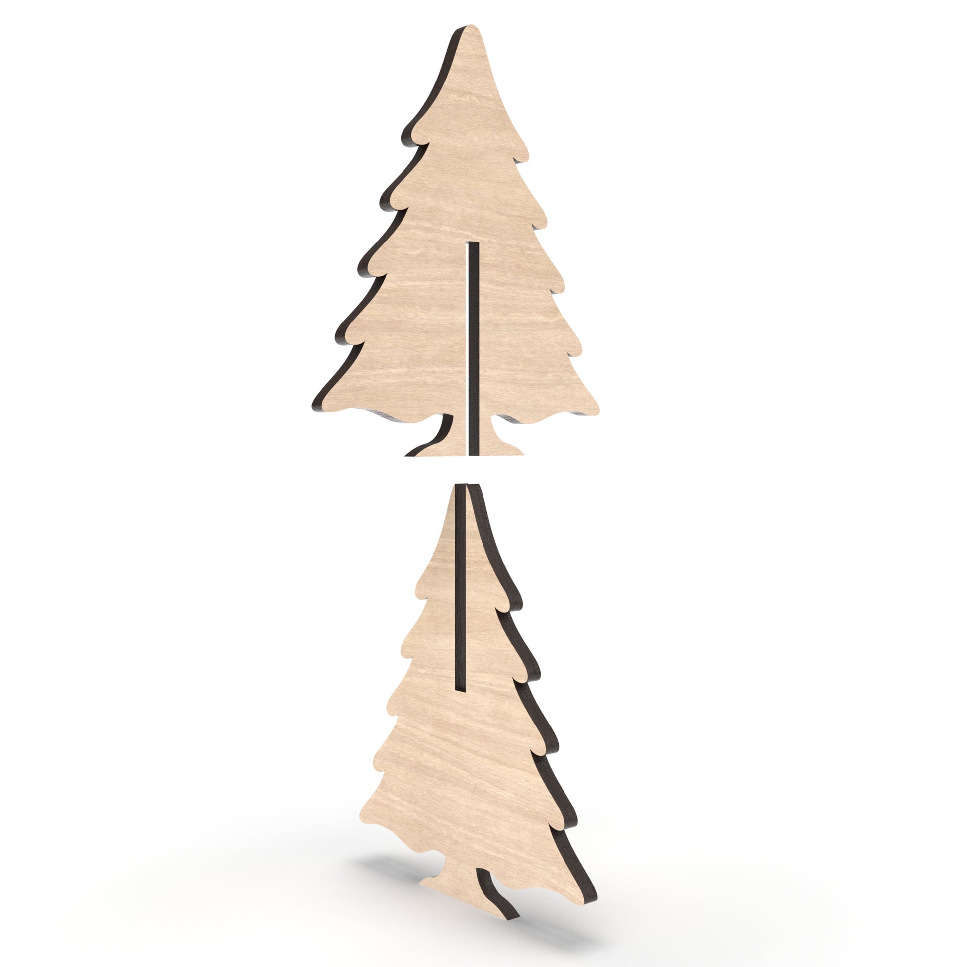 A slot together Snowy Christmas Trees made from our laser cutting files and available as a digital download. 3 sizes available: 10cm, 15cm, and 20cm high.