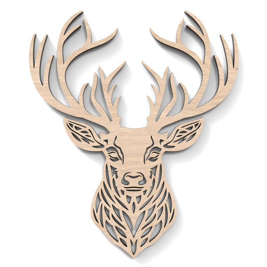 Stag / Deer Head Wall Art made from our laser cutting files and available as a digital download.