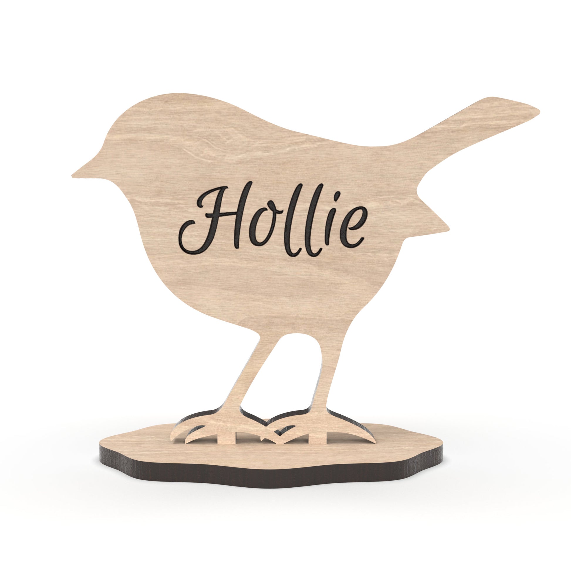 Robin table place setting names made from our laser cutting files and available for digital download. Personalized table place setting names to make every guest feel cherished during holiday festivities.