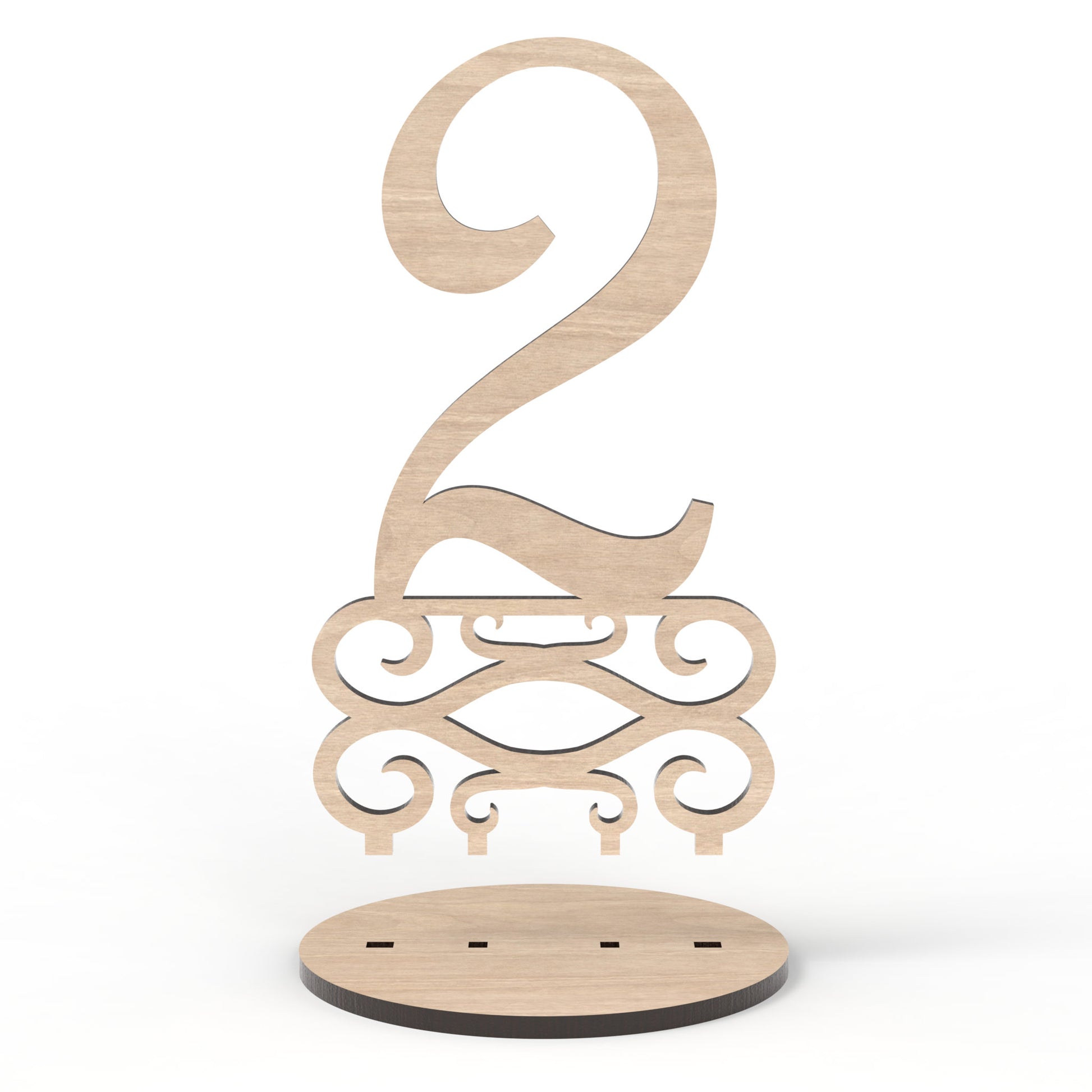 An exploded view of our wedding table numbers made from our laser cutting files and available for digital download. These freestanding table number signs are perfect for weddings, birthdays, Christmas, and corporate gatherings, offering versatility for any occasion.